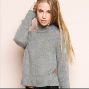 Brandy Melville gray mock neck sweater
